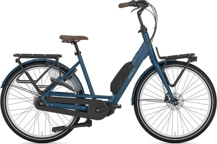 Gazelle Bloom C7 HMS Single Speed Electric City Bike 630 Wh Mallard Blue 2022 1 Gazelle Bloom C7 HMS Single Speed Electric City Bike 630 Wh Mallard Blue 2022