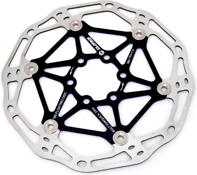 Clarks CFR-02 6 Hole Floating Brake Disc Black 1 Clarks CFR-02 6 Hole Floating Brake Disc Black