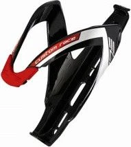 ELITE CUSTOM RACE BLACK Bottle Cage Gloss Red Logo