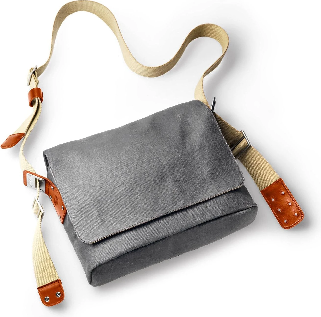 BROOKS ENGLAND BROOKS PADDINGTON Canvas Shoulder Bag Grey 1 BROOKS ENGLAND BROOKS PADDINGTON Canvas Shoulder Bag Grey