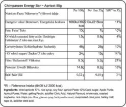 CHIMPANZEE Energy Bar 100% Natural Apricot 55g VEGAN 3 CHIMPANZEE Energy Bar 100% Natural Apricot 55g VEGAN -Component Bike Gear 57e137eb7eb83