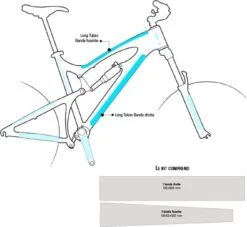 Kit Top Tube YTWO (2 Pcs) 0.30mm Clear -Component Bike Gear 585119cc46243