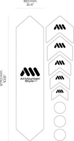 All-mountain-style ALL MOUNTAIN STYLE Frame Guard Kit - 9 Pcs - Cheetah -Component Bike Gear 59b293cf139bf