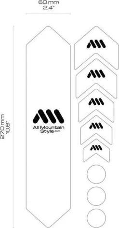 All-mountain-style ALL MOUNTAIN STYLE Frame Guard Kit - 9 Pcs - Wolf -Component Bike Gear 5a25209f59fe2