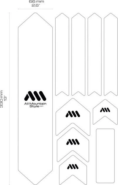 All-mountain-style ALL MOUNTAIN STYLE XL Frame Guard Kit - 10 Pcs - Green White 3 All-mountain-style ALL MOUNTAIN STYLE XL Frame Guard Kit - 10 Pcs - Green White - Image 3