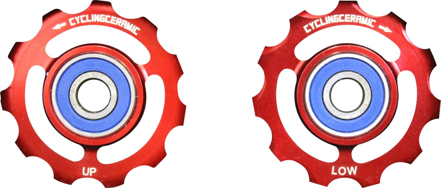 CyclingCeramic Jockey Wheels Sram 9/10s Red 2 CyclingCeramic Jockey Wheels Sram 9/10s Red - Image 2