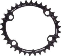 ROTOR ALDHU 3D+ Oval Chainring Internal 4x110mm Black