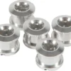 INSIGHT Pack Of 5 Aluminum Bolts For Crown 6.5 X 4mm Alu Silver