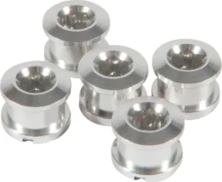 INSIGHT Pack Of 5 Aluminum Bolts For Crown 6.5 X 4mm Alu Silver