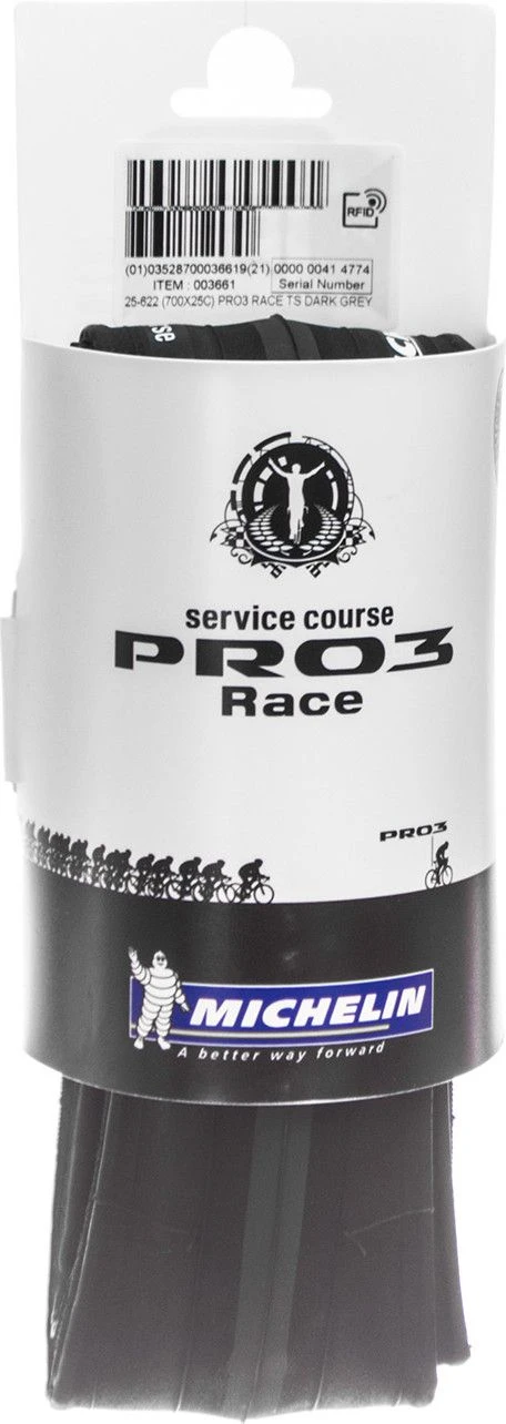 MICHELIN PRO RACE 3 Road Tyre 700 X 25 Soft Black / Gray 4 MICHELIN PRO RACE 3 Road Tyre 700 X 25 Soft Black / Gray - Image 4