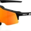 100% Speedcraft AIR Sunglasses - Soft Tact Black - HiPER Mirror Red