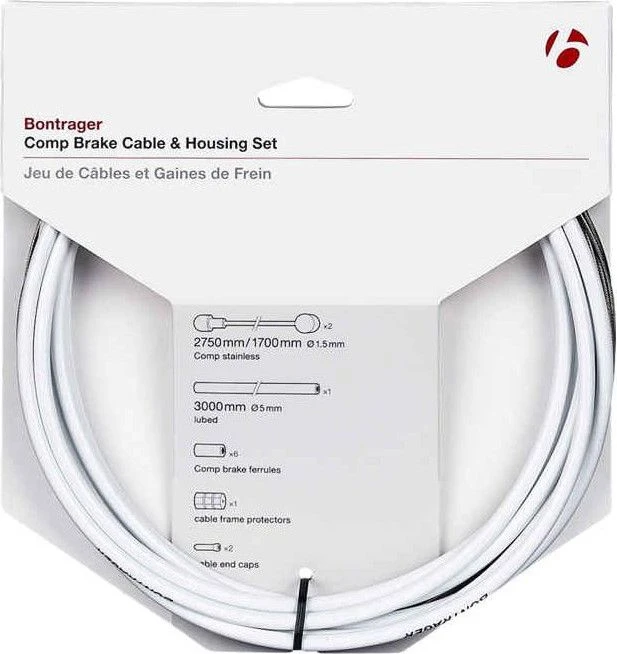 Bontrager Comp Brake Cable/Housing Set 5mm White 1 Bontrager Comp Brake Cable/Housing Set 5mm White