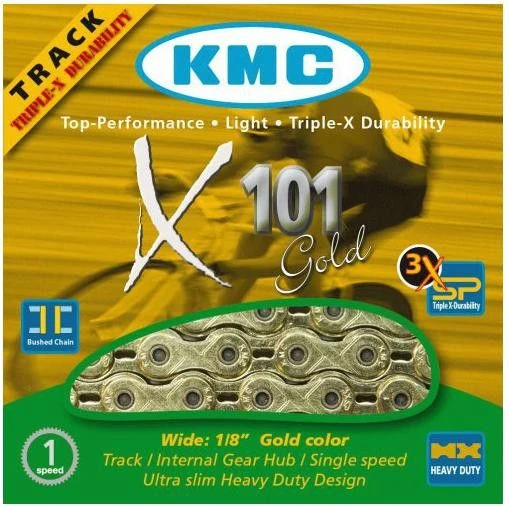 KMC X101 Chain 1/2'' X 1/8'' 110 Links Gold 2 KMC X101 Chain 1/2'' X 1/8'' 110 Links Gold - Image 2