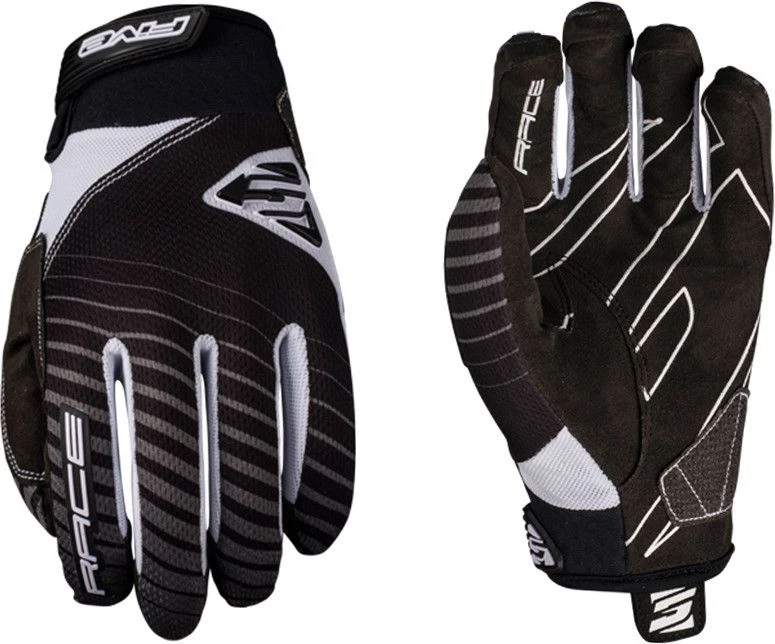 Five Race Long Gloves Black White 1 Five Race Long Gloves Black White