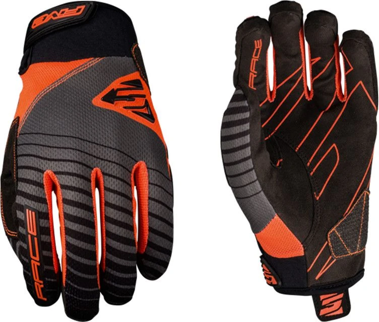 Five Race Long Gloves Black White 2 Five Race Long Gloves Black White - Image 2