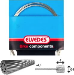 Elvedes Gear Cable 2250 1x19 Stain 1.1 With Head 4x4