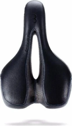 BBB Saddle SportPlus Active Leather Mémoire De Forme Black