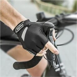 GripGrab SuperGel Padded Short Finger Glove Black -Component Bike Gear 5ca33666cff52