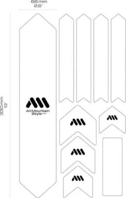 All-mountain-style All Mountain Style Honeycomb XL 10 Pcs Frame Guard Kit - Maze / Clear -Component Bike Gear 5ca3401cd7e6e