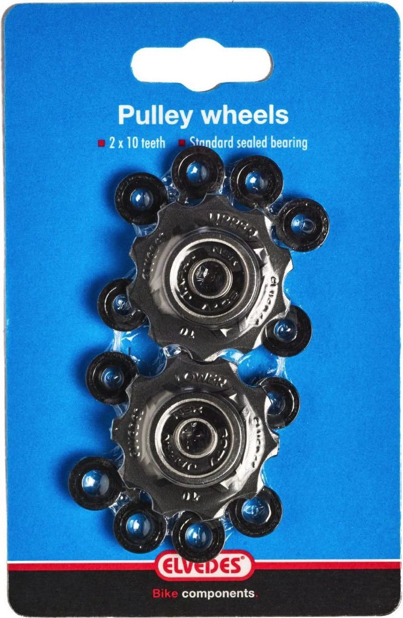 Elvedes Jockey Wheels 2 X 10 Teeths With Sealed Ring Bearings 1 Elvedes Jockey Wheels 2 X 10 Teeths With Sealed Ring Bearings