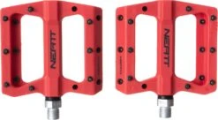 Pair Of Flat Pedals Neatt Composite 8 Pins Red